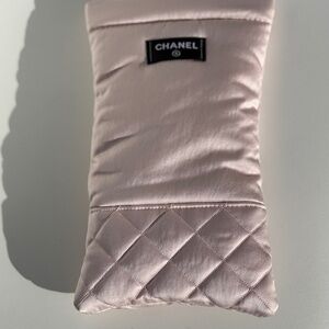 Chanel Light Pink Satin Puffy Sunglass Case, New